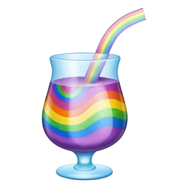 A Glass with rainbow powder in it sticker