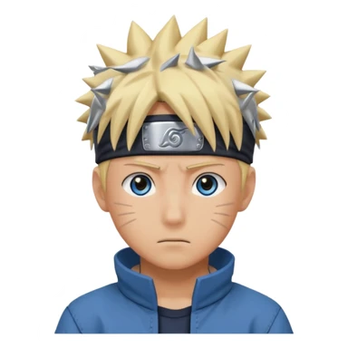 Naruto Anime style boy head sticker