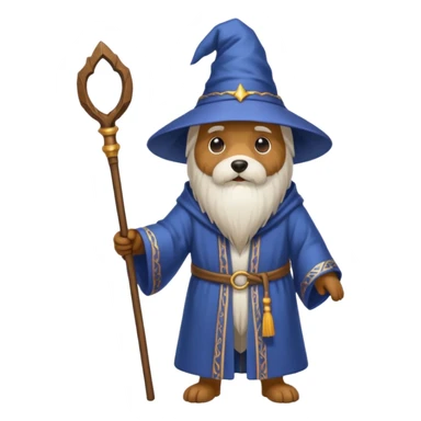 Dog wizard sticker