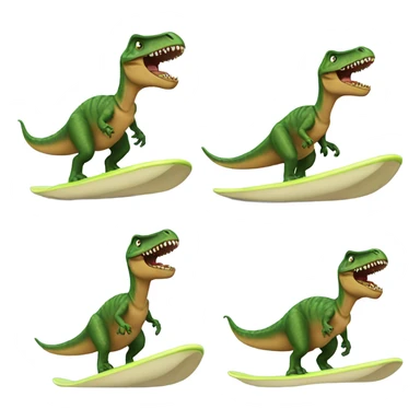 Dinosaur surfing sticker