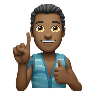 surfer giving the 🤙🏼 shaka (also known as "call me") hand gesture sticker