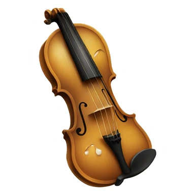 Violin with sad face crying tears sticker
