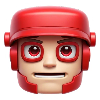 Clash of Clans aesthetic: Cinematic Playful Virtual Boy Portrait Emoji, rendered in a 3D vector-style similar to standard emojis with minimal shading and bold, simplified shapes. A compact, distinct form with signature details, softly glowing with a nostalgic gaming charm. Simplified yet unmistakably iconic, highly detailed and consistent, glowing with a soft radiance and high shine. Stylized with a touch of retro gaming magic and a soft glowing outline, capturing the essence of a beloved gaming relic with a friendly, playful manner! sticker