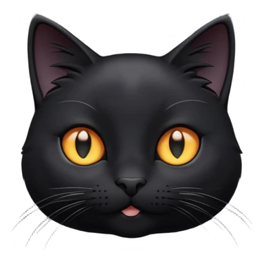 cinematic-cute-black-cat-portrait-emoji,-head-tilted-playfully-and-inquisitively,-sleek-black-fur-with-subtle-hints-of-deep-gray,-simplified-yet-adorable-features,-highly-detailed,-glowing-with-a-warm,-friendly-glow sticker
