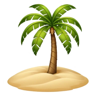 palm tree on sand sticker