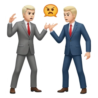 two men arguing full body sticker