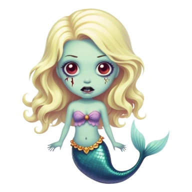 Sereia metade zumbi  sticker
