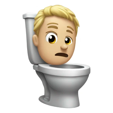 Stuck on the toilet  sticker