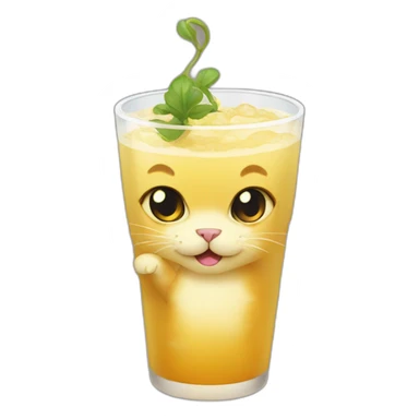 cat drink vine sticker