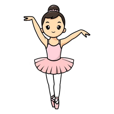 graceful ballerina in a ballet pose sticker