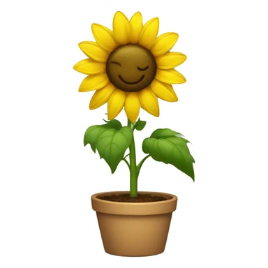 Sunflower being cute sticker