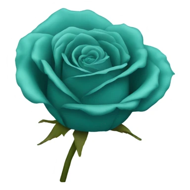 Teal rose sticker