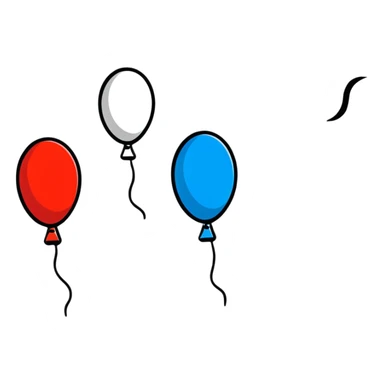 celebration poster with balloons sticker