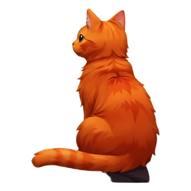 cat watching sunset sticker