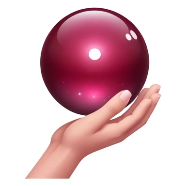 Burgundy color magic ball  sparkl in your hands sticker