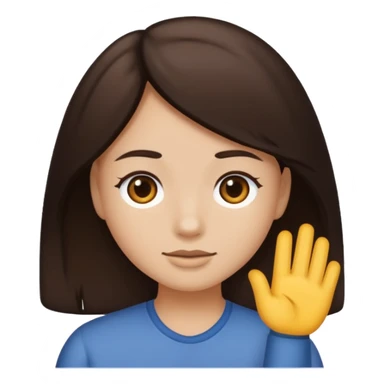 Dark brown hair, light skined sticker