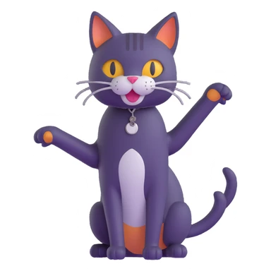 playful pose cat sticker