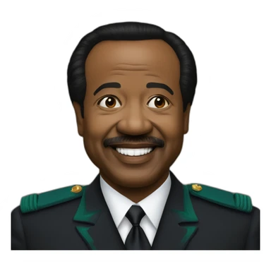 Le président Paul Biya heureux. sticker