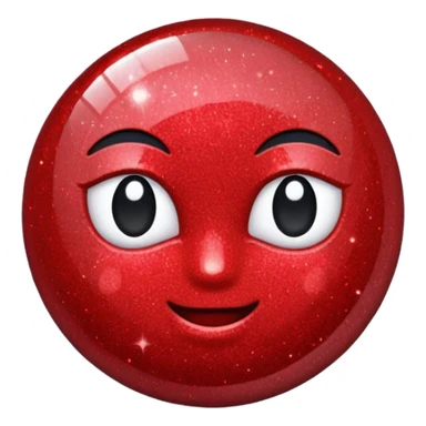 red glitter X sticker