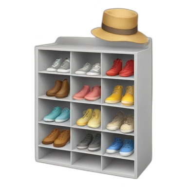 Shoe organizer sticker