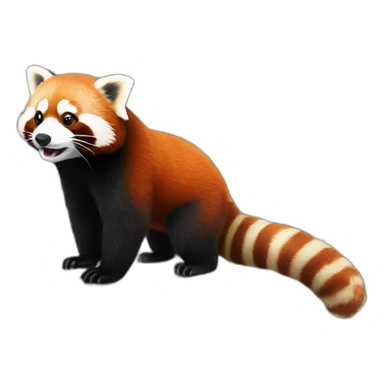 red panda taking subway sticker