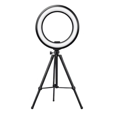 black ring light on black tripod sticker