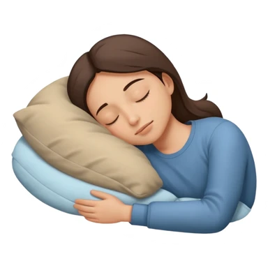 person sleeping on their side, soft and peaceful sticker
