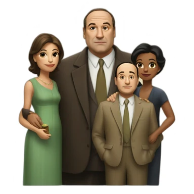 tony soprano with his family sticker