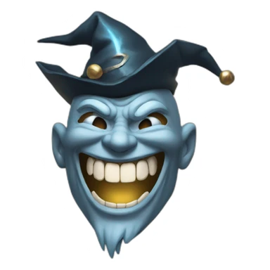 Metal sorcerer laughing sticker