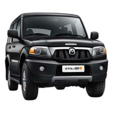 Mahindra black Scorpio sticker