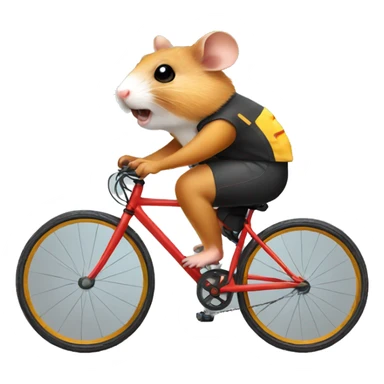hamster cyclist sticker