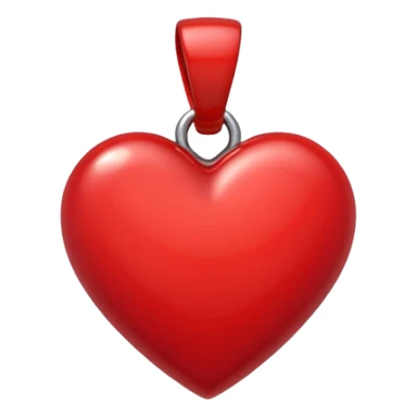 Heart charm – small red heart pendant sticker