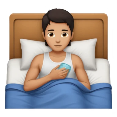 Masculine woman spooning in bed sticker