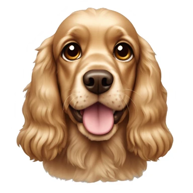 English cocker spaniel golden color with brown eyes  sticker