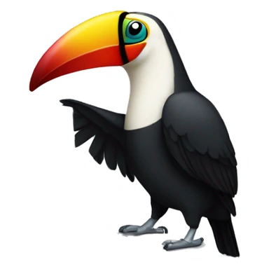 Tucan with computer sticker