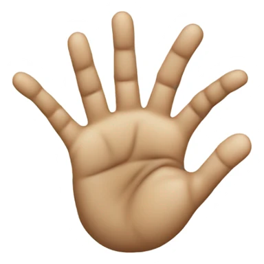 a palm with middle and ring fingers folded down sticker