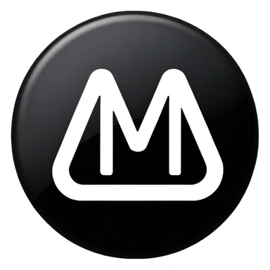 Black Circle with MB written on it sticker