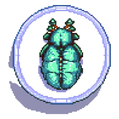 MRI embryo digital fetal small shape in otherworldly bubble, eerie, horror, pupa, crystalis, in-utero, sea-life, crustaceanoid sticker