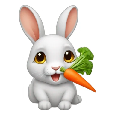 Rabbit-eats-carrot sticker