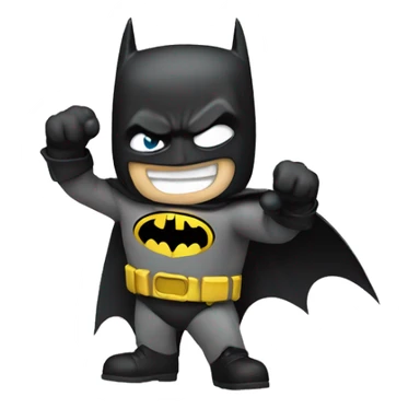 batman throwing a shaka sticker