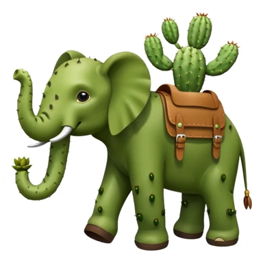 Un elefante con cuerpo de captus y sandalias marrones  sticker