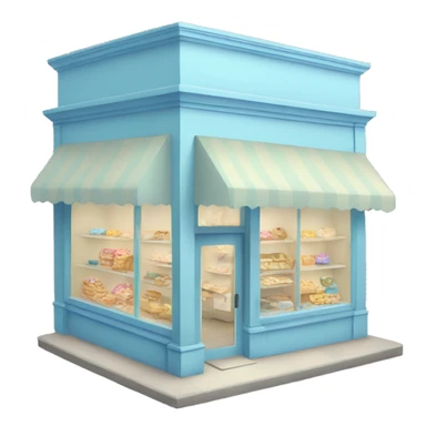 Pastel blue store sticker
