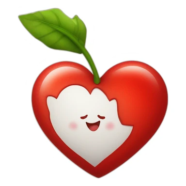 Coeur rouge avec une croix rouge au desuus sticker