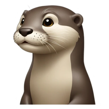 otter having an idea sticker