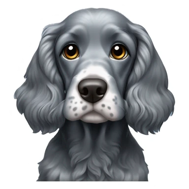 Blue Rowan cocker spaniel grey sticker