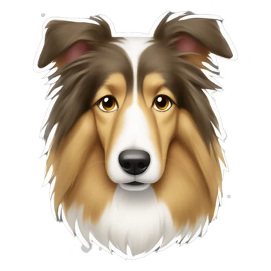 Rough collie in Christmas pajamas sticker
