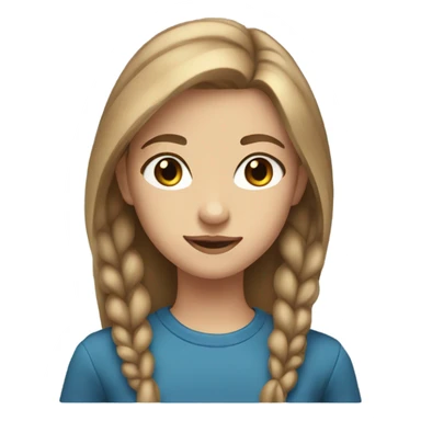 Girl 15 years old blue eyes light brown hair  sticker