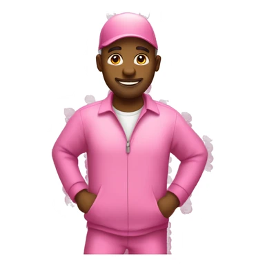 Stive job wearing pink sticker