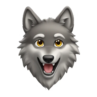 young wolf playing  sticker