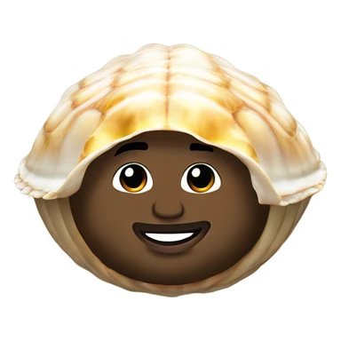 Gucci Mane coming out of a shell-less clam sticker